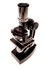 Microscope isolated over white background