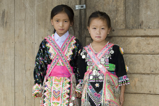 Laos Hmong Mädchen