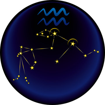 Aquarius constellation plus the Aquarius astrological sign
