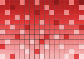 Abstract background with square tiles of red color