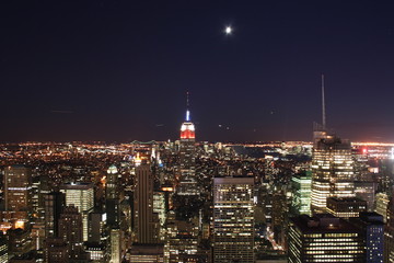 Fototapeta na wymiar New York Downtown View by Night