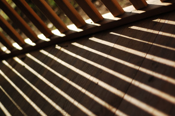 wooden lattice drung sunny day