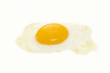 fried egg isolated on a white background
