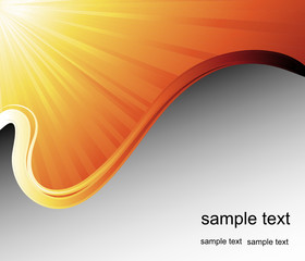 sun-rays and waves vector illustration