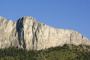 Rocky Mountains in August in Banff National Park Canada