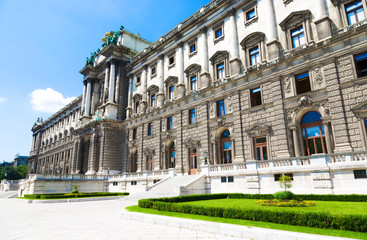 Fototapeta premium Hofburg building back side view. Vienna Austria.