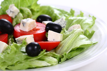 Vegetable salad with cheese