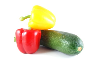 Some paprika isolated on white background