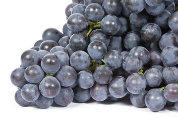 Purple Grapes Isolated on White