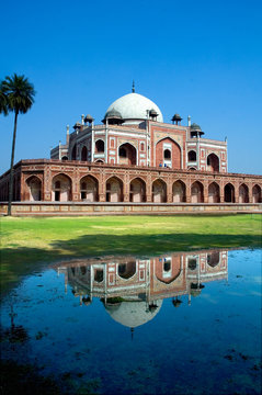 Humayun's Tomb and reflection, New Delhi, India