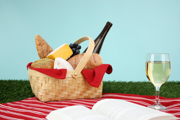 Picnic Basket filled with food that is ready to eat