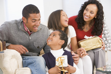 Family Portrait At Christmas