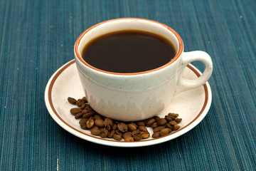 cup of coffee on the table