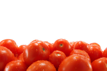 red tomato isolated on white