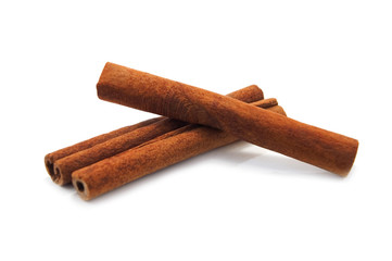 cinnamon stick isolated on white