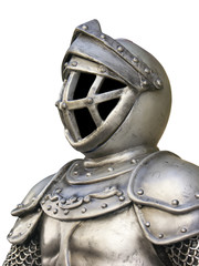 Naklejka premium cuirasse sur fond blanc