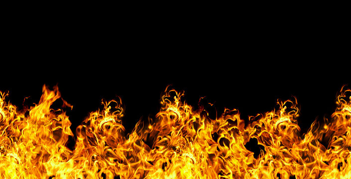 seamless fire  on a black background...