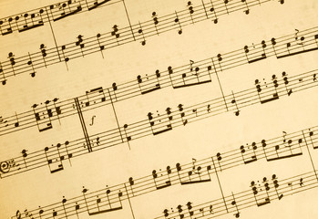 Fototapeta premium Vintage music sheet notes.