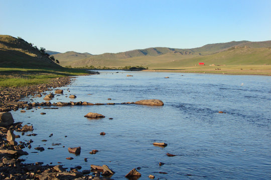 Kherlen river in Mongolia
