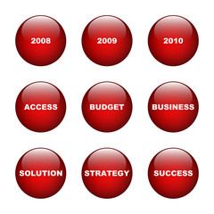 9 red Business Buttons