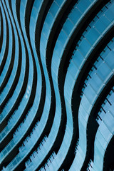 Blue building abstract