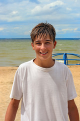 teenager on the beach
