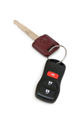 Car keys isolated on the white background
