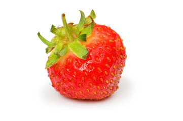 Red strawberry isolated on the white background