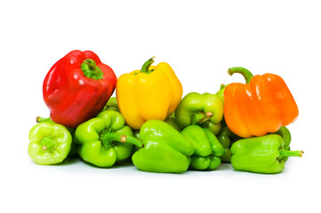 Bell peppers isolated on the  white background