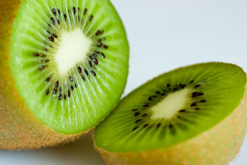 Cut ripe juicy kiwi fruit