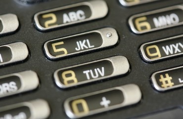 cellphone keypad numbers close-up