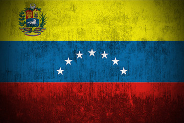 Weathered Flag Of Venezuela, fabric textured