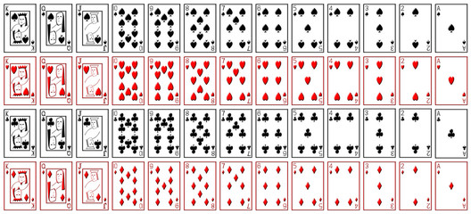 Playing cards isolated on white background Large jpg