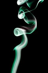 Abstract smoke background a over black background