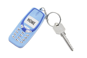 Key Chain on White Background