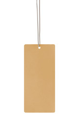 Blank label and string isolated on white background