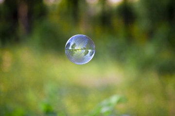 transparent bubble with reflections