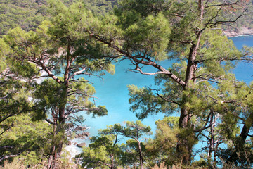 Tropical view of the Kabak bay
