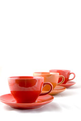 cup and saucer isolated on white background