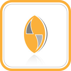 Vector abstract internet icon. Orange set. Simply change.