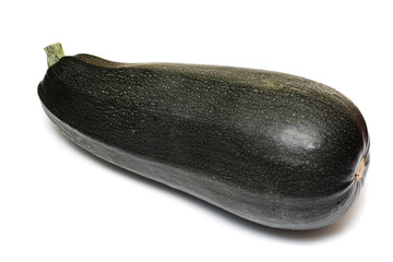 Green zucchini on white background