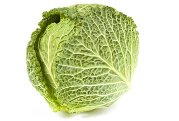 Fototapeta premium Savory Cabbage Isolated on White