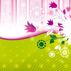 Abstract Flowers Pattern