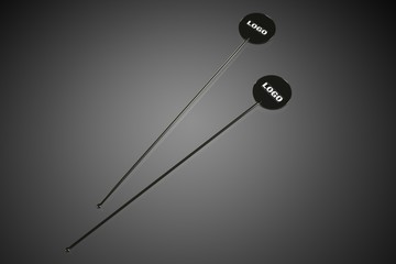 black stirred on black background