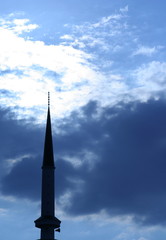 sunny sky and mosque