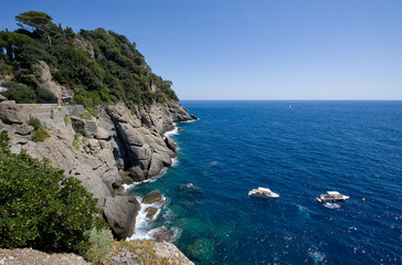 Mediterranean coastline, Portofino, Italy