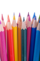 Color pencils isolated on a white background