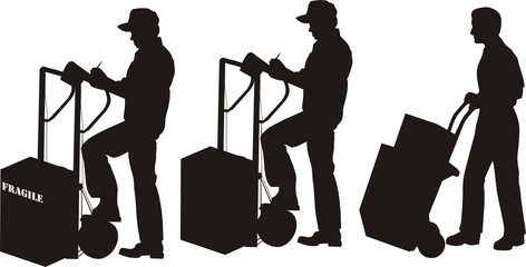 Silhoutte of Men Shipping