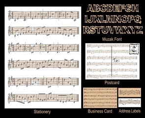 Musical Stationery Design Set