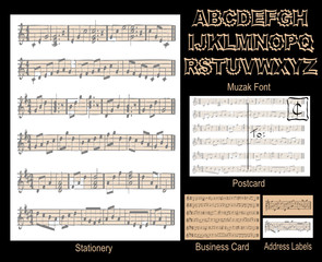 Musical Stationery Design Set